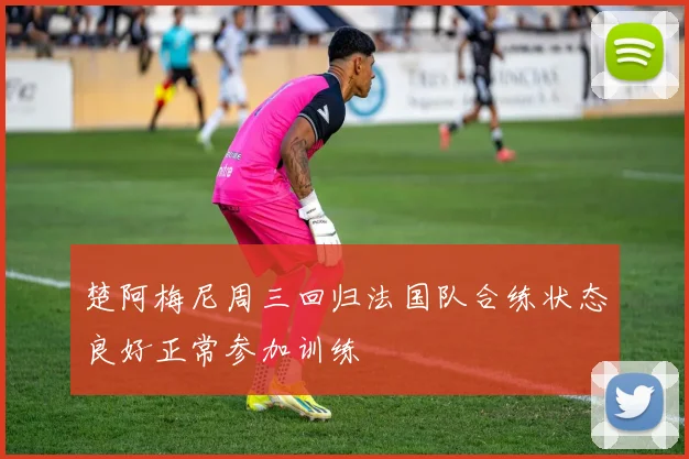 楚阿梅尼周三回归法国队合练状态良好正常参加训练